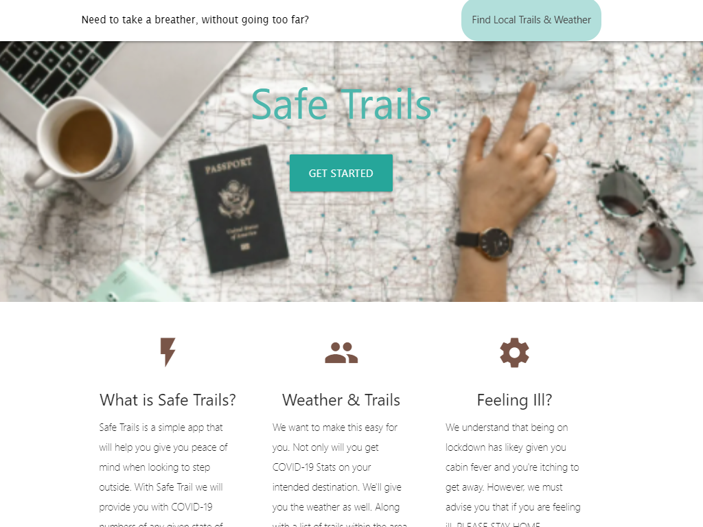 safe trails app preview